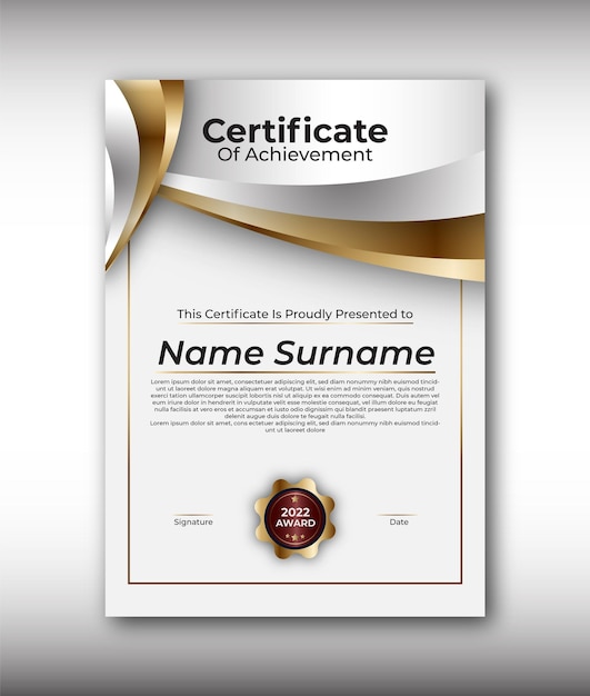 Certificate design