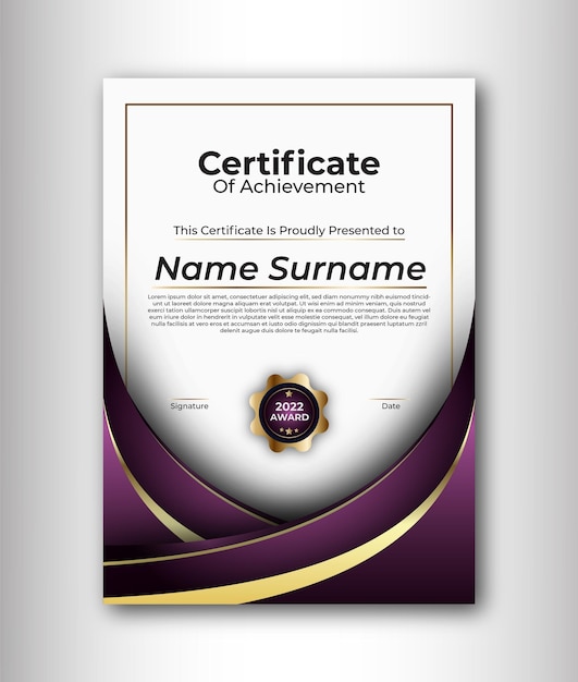 Certificate design