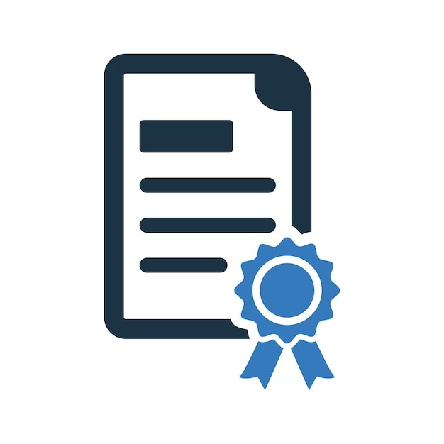 Certificate diploma icon Simple editable vector illustration