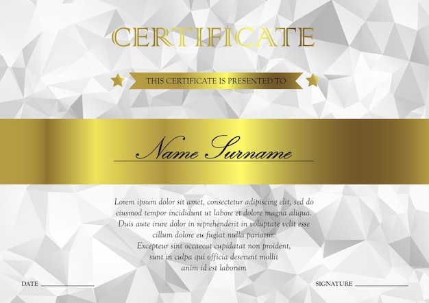 Certificate and diploma template