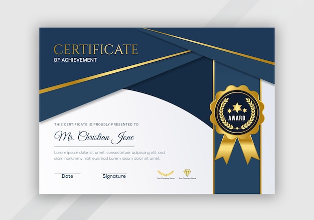 Certificate Elegant Template Premium Vector