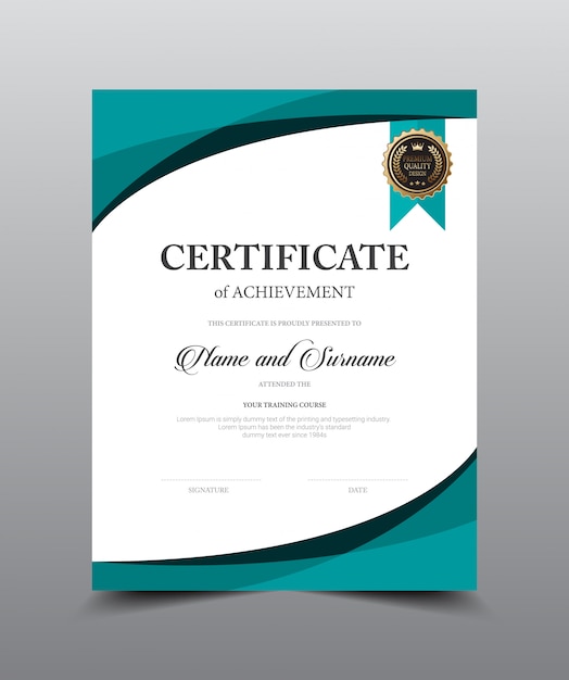 Certificate layout template design, Luxury and Modern style, vector illustration artwork.