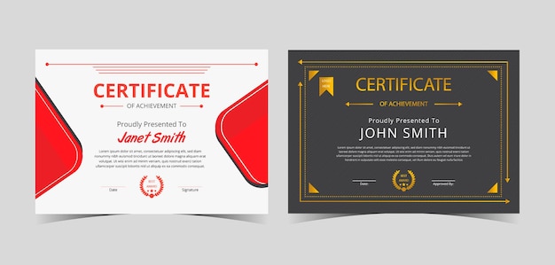 Certificate template awards diploma background vector modern value design and luxurious elegant