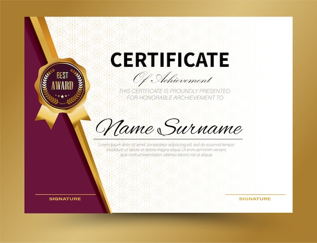 Certificate template Design A4 Size