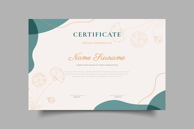 certificate template  design abstract minimalist background