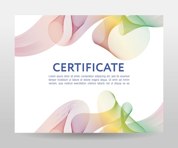 Certificate. Template diploma