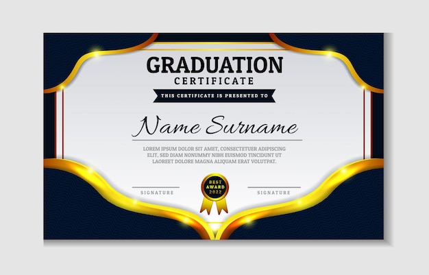 Certificate Template of Graduation