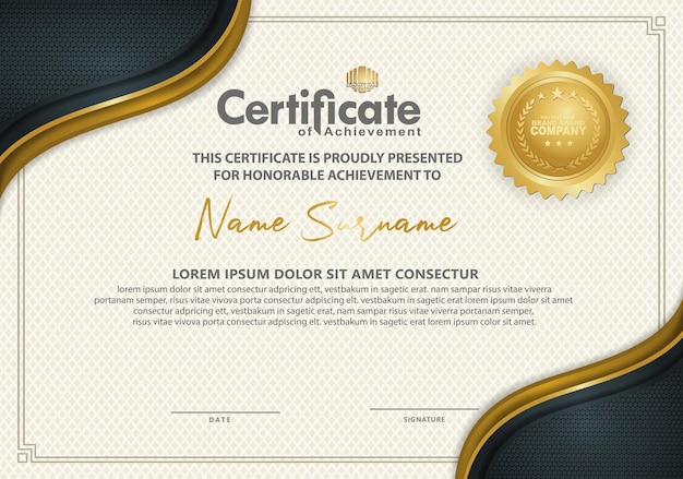 certificate template with luxury and elegant texture pattern background