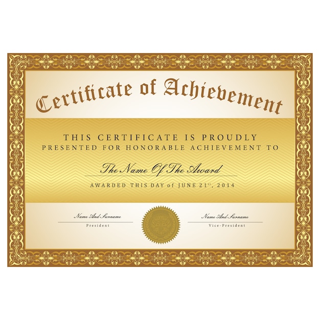 Certificate template