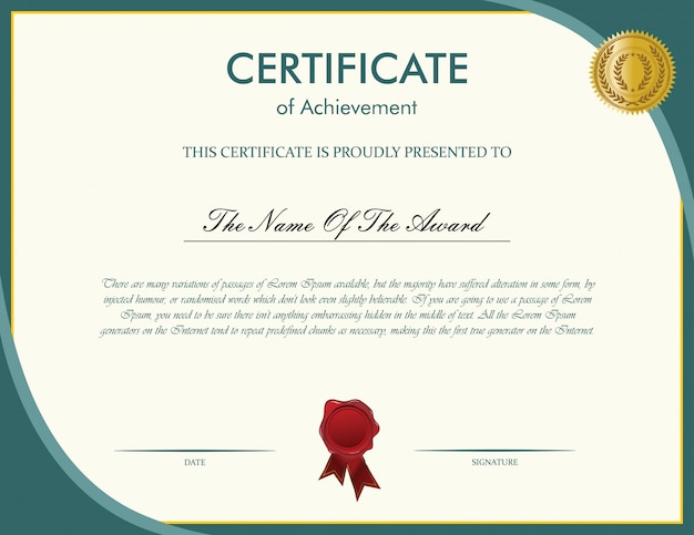 Certificate template