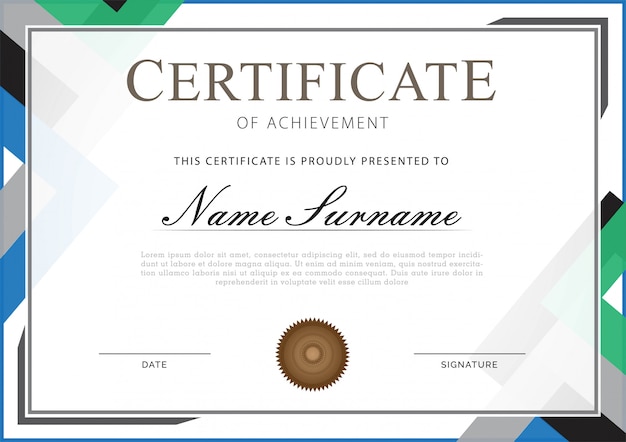 Certificate template 