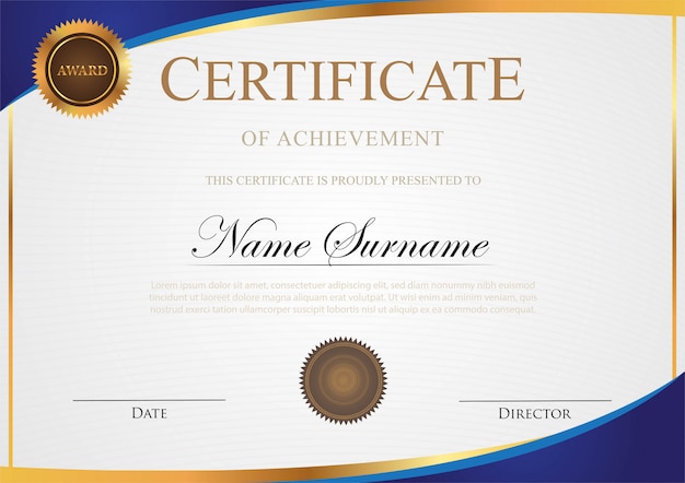 Certificate template 