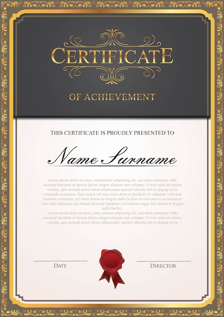 Certificate template 