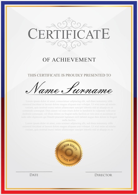 Certificate template 