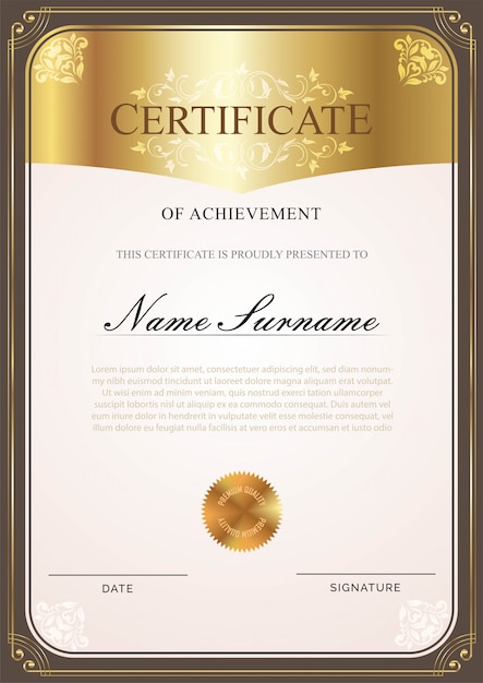 Certificate template 