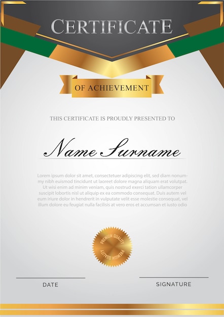 Certificate template 