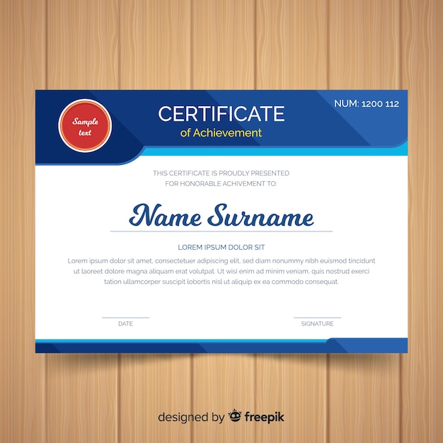 Certificate template