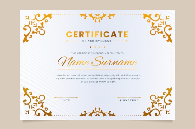 Certificate template