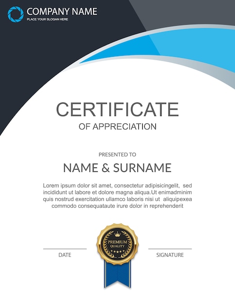 Certificate template