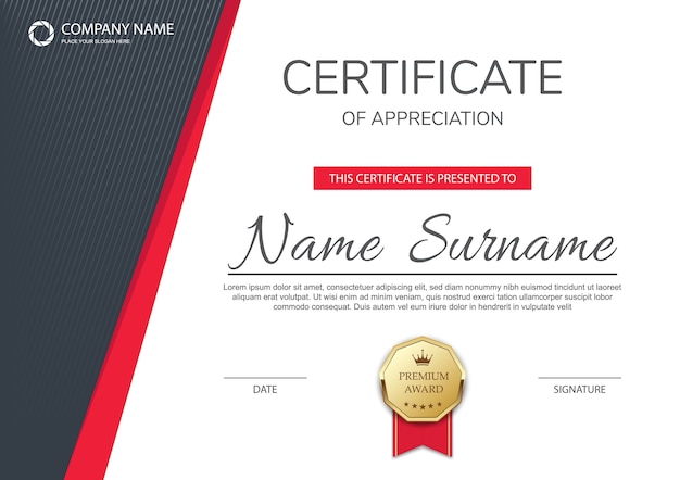 Certificate template