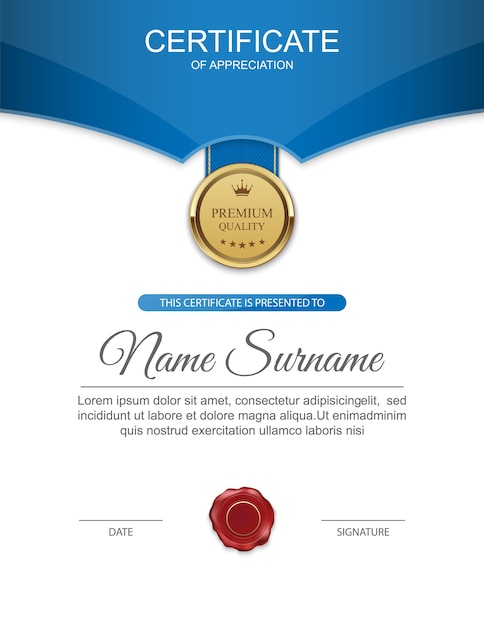 Certificate template