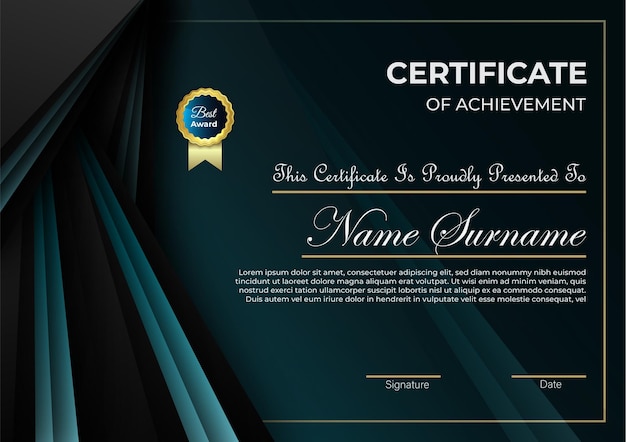 Certificate template