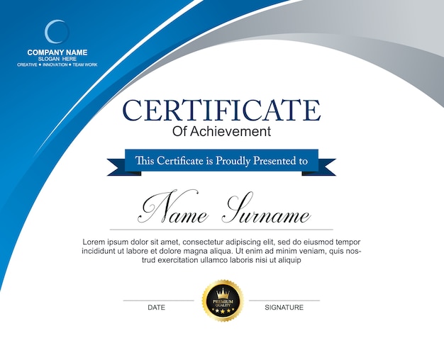 certificate template