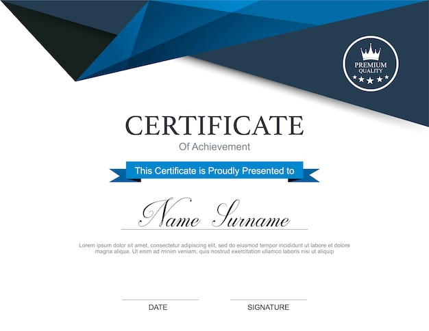 Certificate template