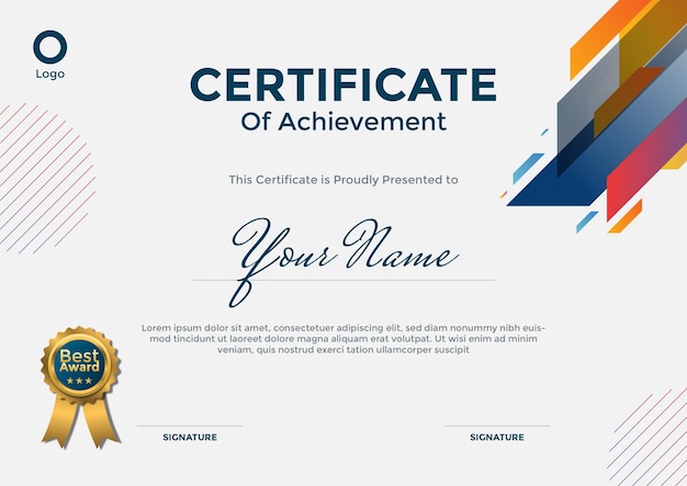 Certificate template