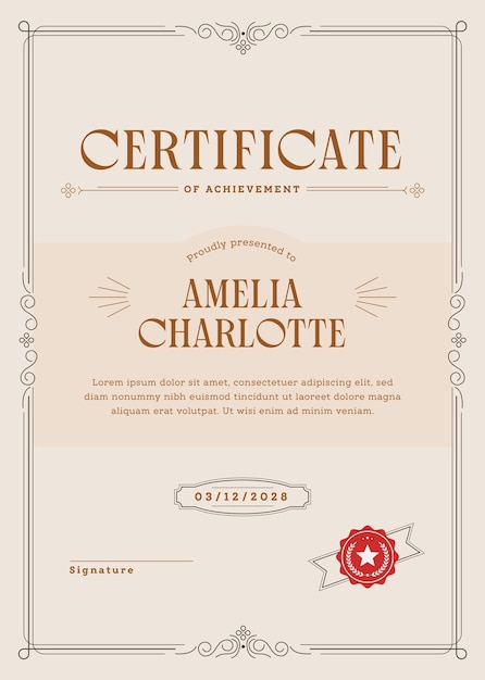 Vector certificates