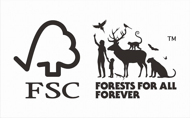 Certification Logo International Label FSC Forest Stewardship Council Trademarks Standard Wood Blank