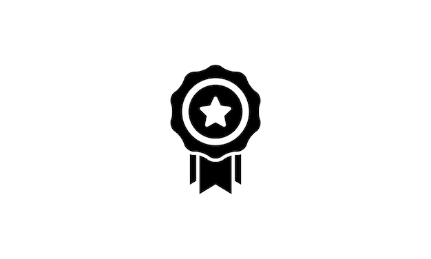 Certified or approved ribbon vector icon for apps and websitesbadge icon