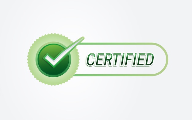 Certified label logo badge