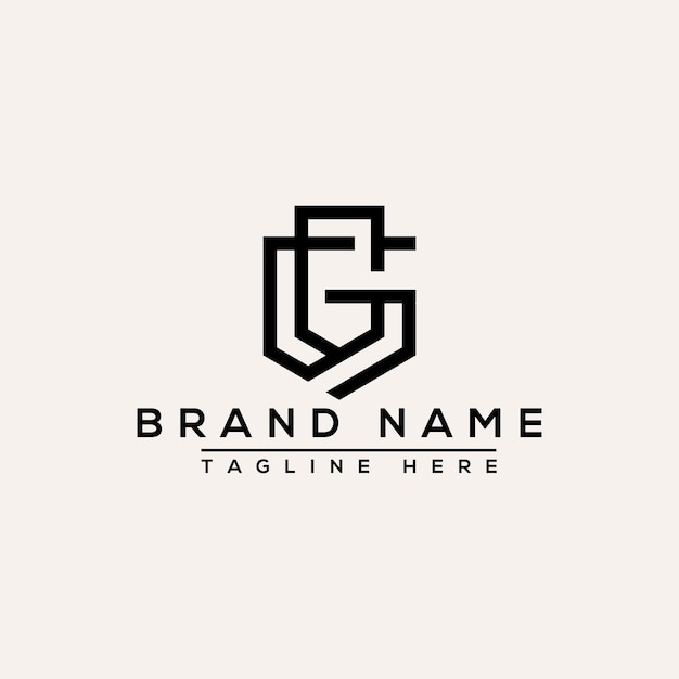 Vector cg logo design template vector graphic branding element