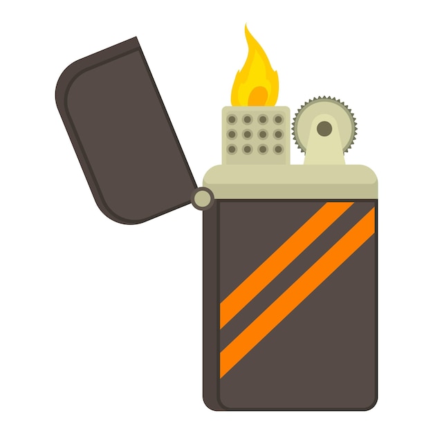 Vector cgarette lighter icon cartoon illustration of cigarette lighter vector icon for web