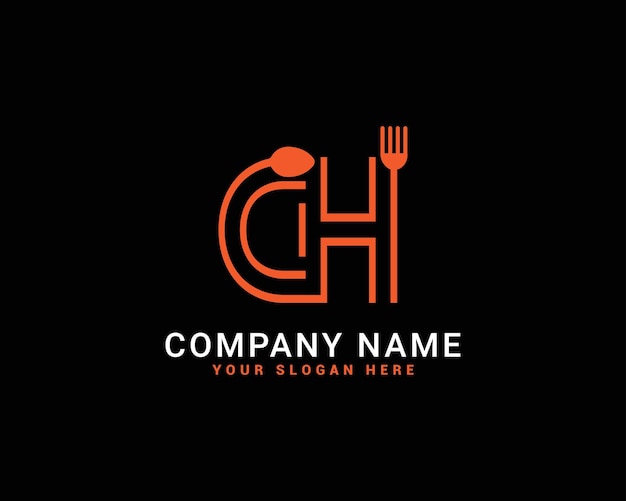 Ch hc Foodrestaurantspoon letter logo