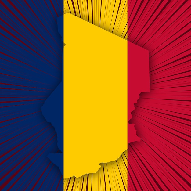 Chad Independence Day Map Design