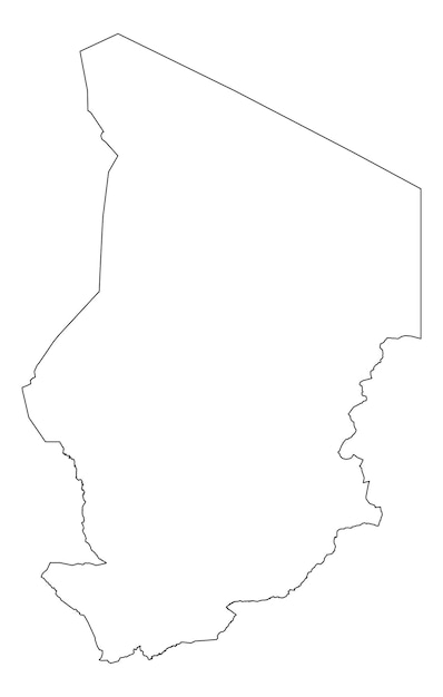 chad Map design outline Map illustration