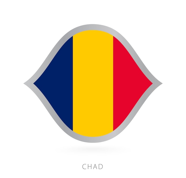 Chad national team flag in style for international basketball competitions