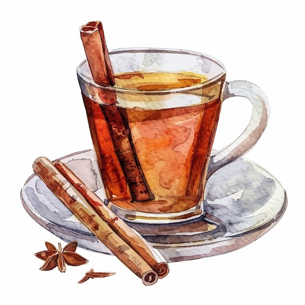 Vector chai tea illustration