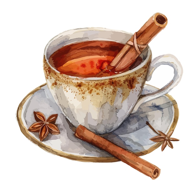 Vector chai tea illustration