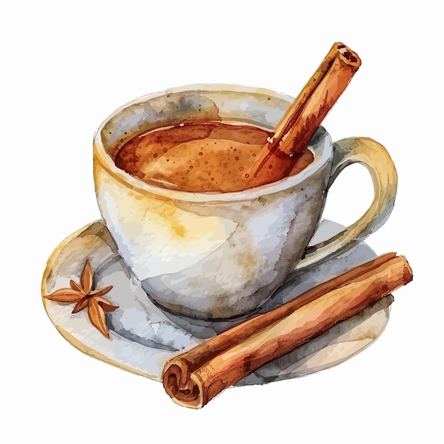 Vector chai tea illustration