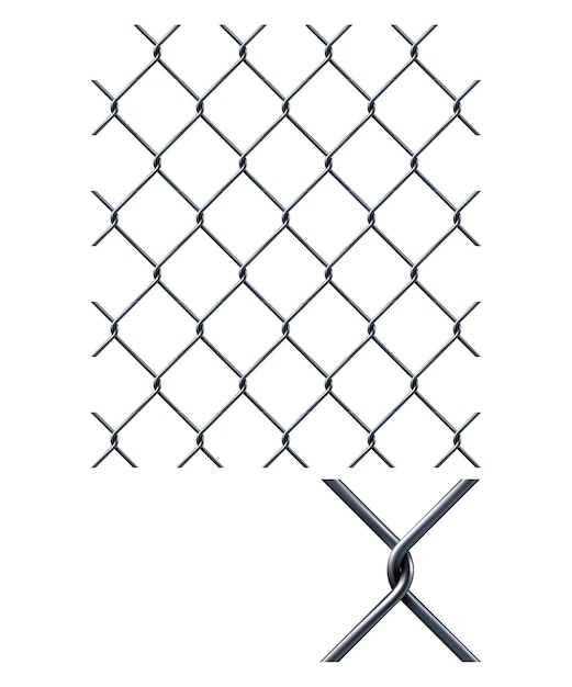 Chain Fence. 3d Illustration