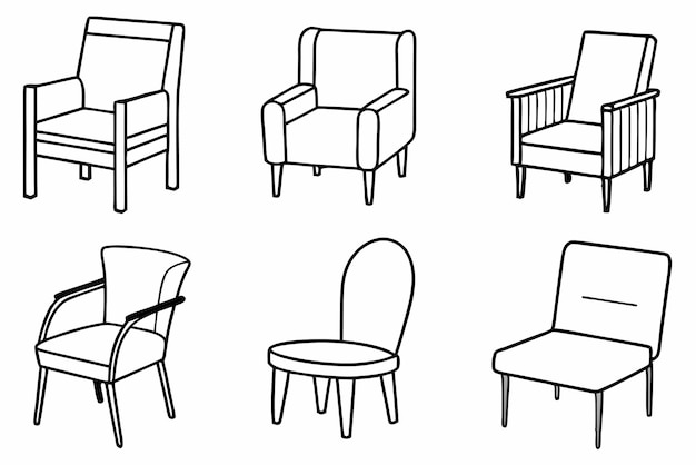 Chair line art artistic chair illustration