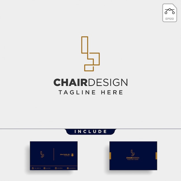 Chair logo isolated