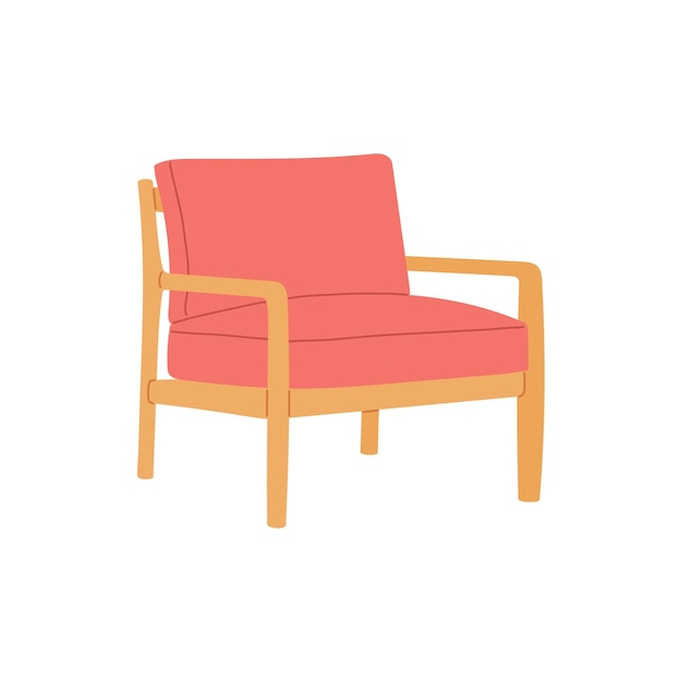 Chair in scandinavian style flat design vector illustration