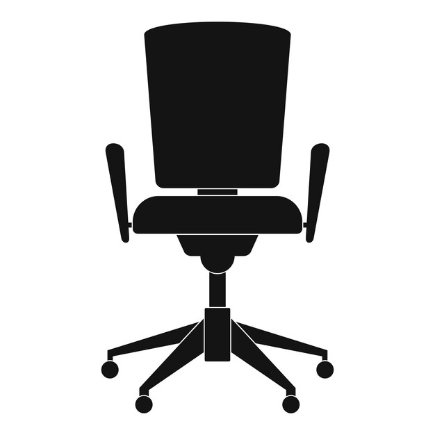 Chair with back icon Simple illustration of chair with back vector icon for web