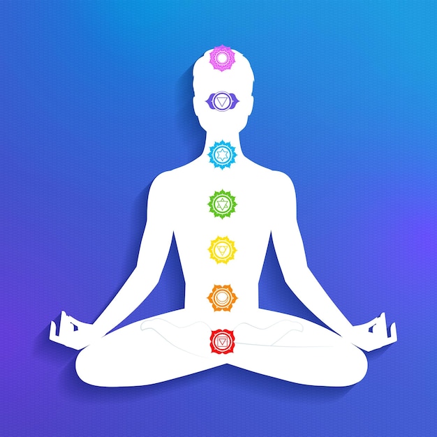 Vector chakras meditation