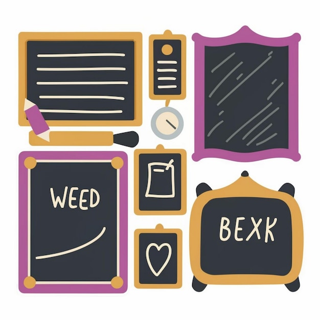 Vector chalk board vector illustration