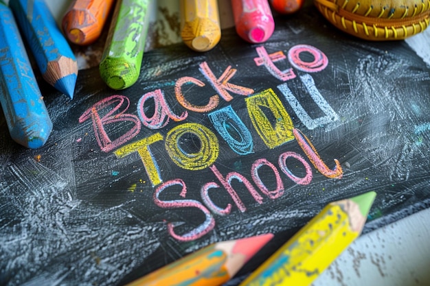 Vector a chalk board with a chalkboard that says back to school written on it